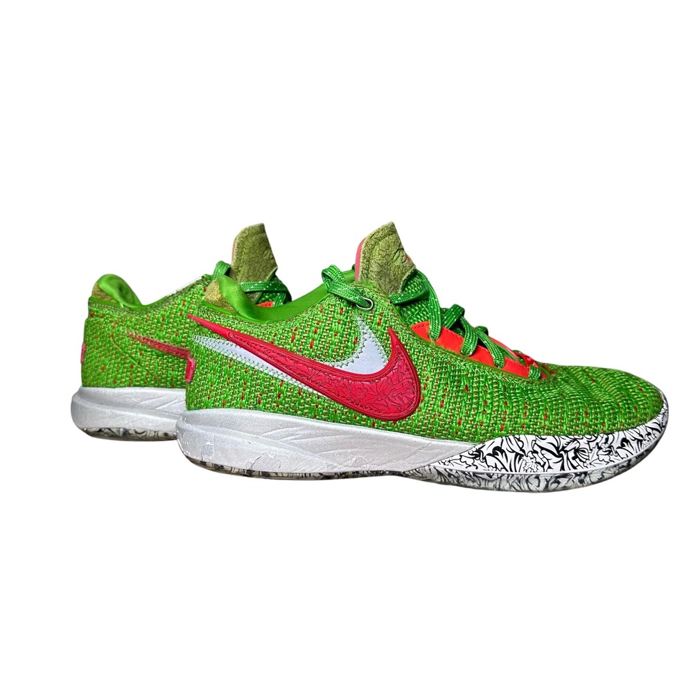 Nike LeBron 20 Christmas Green Apple FJ4955-300 Mens Size 9.5 Basketball Shoes